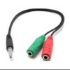 Cable Adaptador Miniplug Macho a 2 Hembra